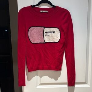 Alice + Olivia Red Kindness 500mg Sweatshirt